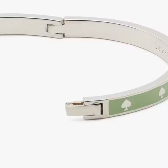 NWT Kate Spade Spot The Spade Enamel Hinged Bangle - Picture 3 of 5